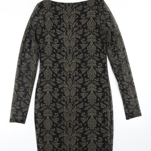 Select Womens Black Paisley  Bodycon  Size 6