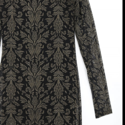 Select Womens Black Paisley  Bodycon  Size 6