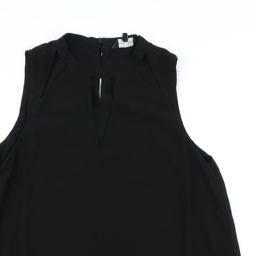 New Look Womens Black   Basic Blouse Size 8  - Cut Out