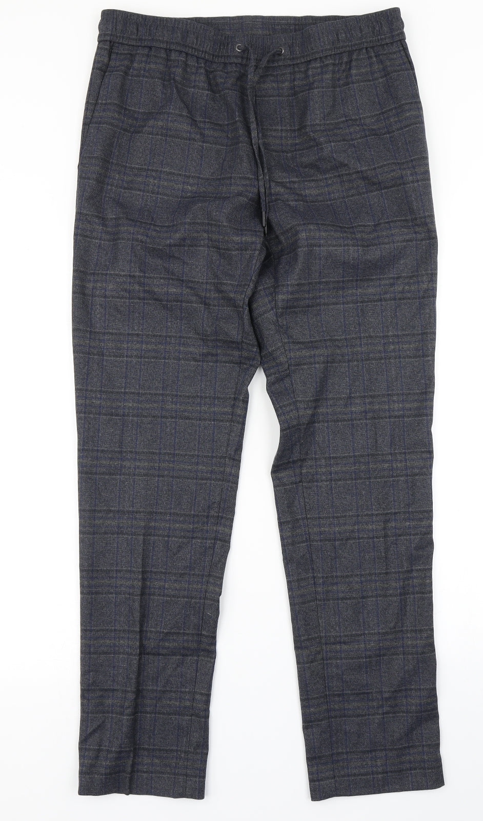 NEXT Mens Blue Plaid  Dress Pants Trousers Size 32 in L30 in