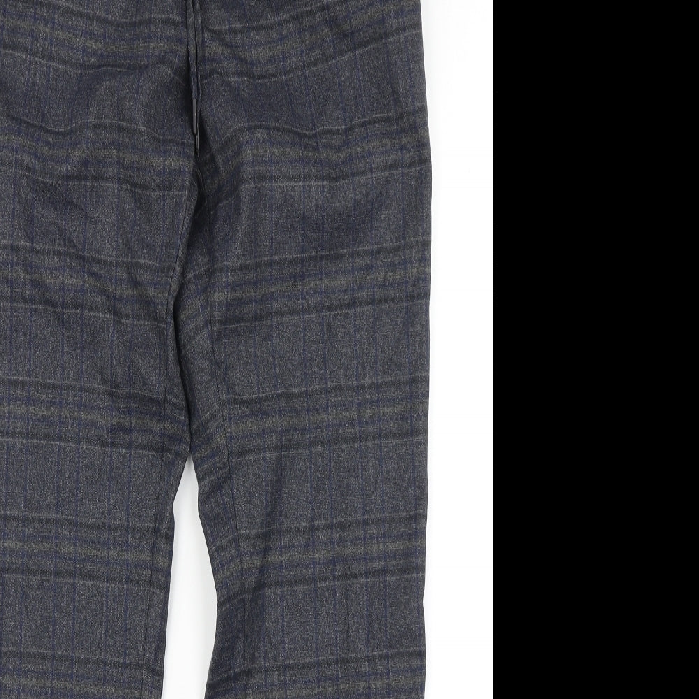 NEXT Mens Blue Plaid  Dress Pants Trousers Size 32 in L30 in