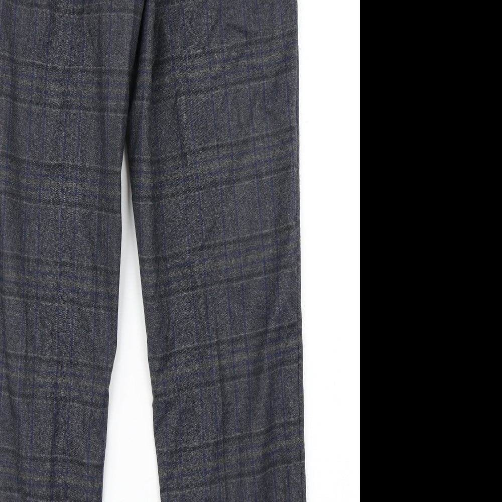 NEXT Mens Blue Plaid  Dress Pants Trousers Size 32 in L30 in
