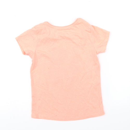 Primark Girls Orange   Basic T-Shirt Size 5-6 Years