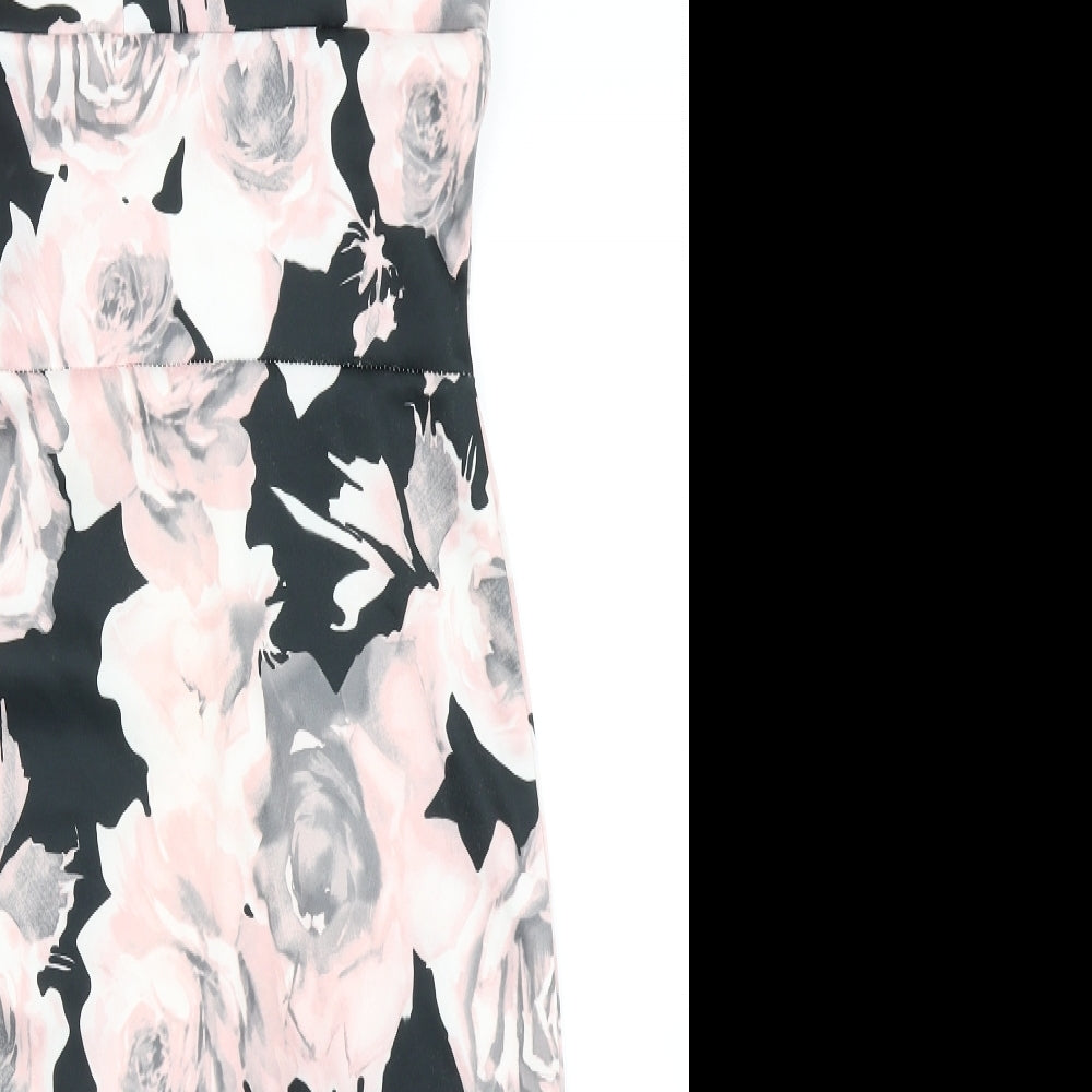 Select Womens Black Floral  Pencil Dress  Size 10