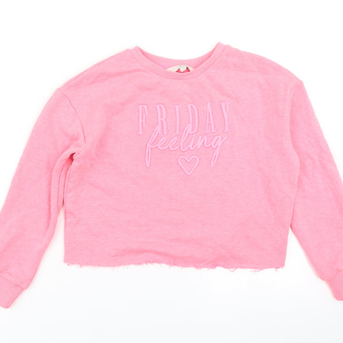 Miss E-vie Girls Pink   Pullover Sweatshirt Size 7-8 Years  - Cropped