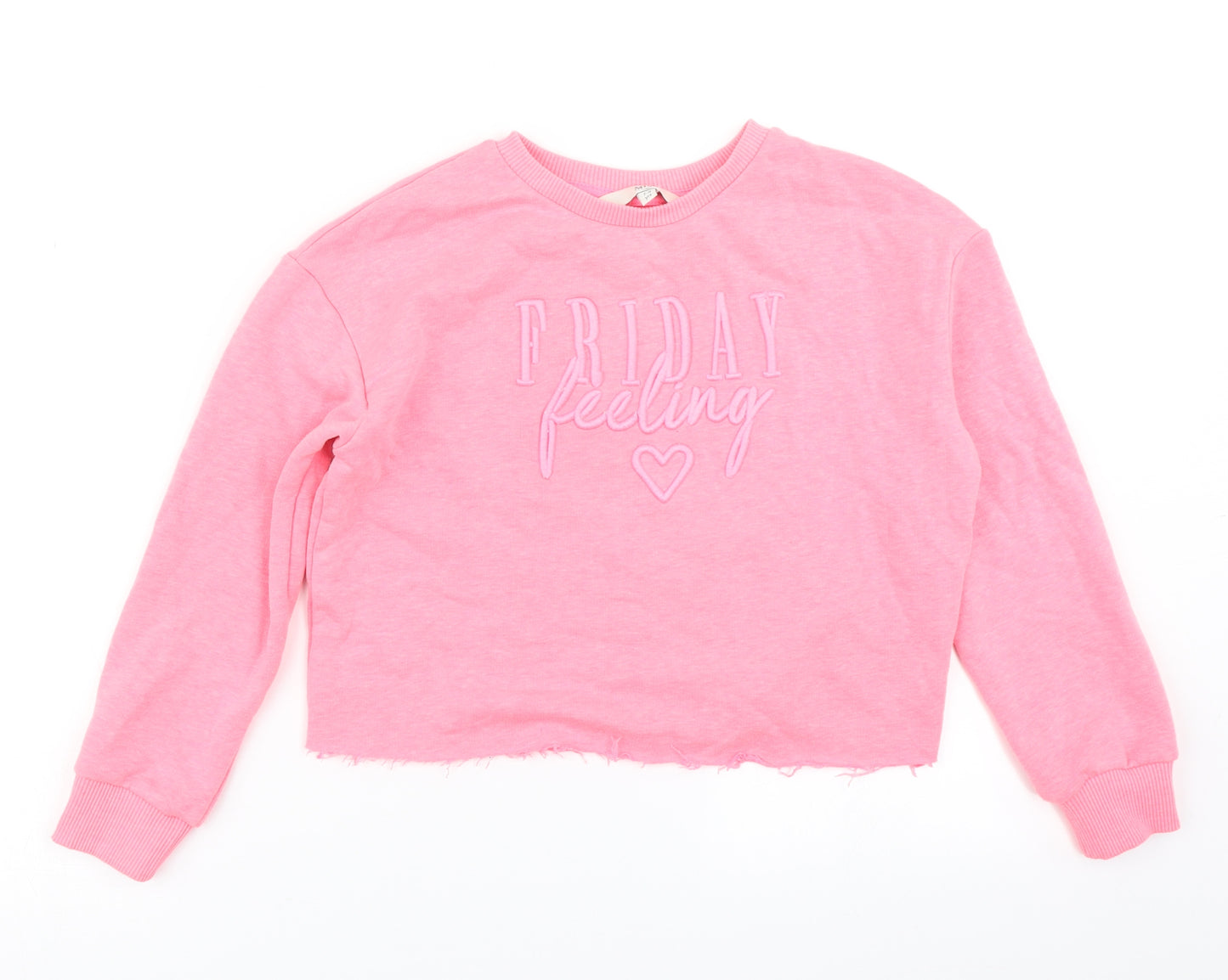 Miss E-vie Girls Pink   Pullover Sweatshirt Size 7-8 Years  - Cropped