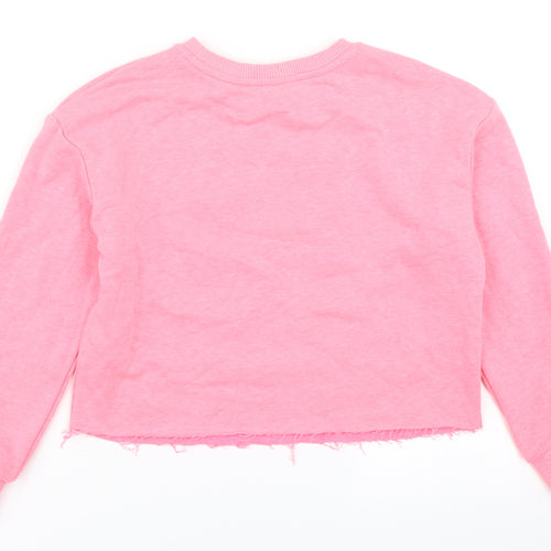 Miss E-vie Girls Pink   Pullover Sweatshirt Size 7-8 Years  - Cropped