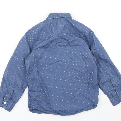 H&M Boys Blue Polka Dot  Basic Button-Up Size 5-6 Years