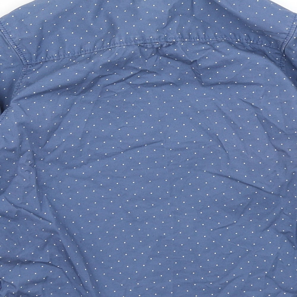 H&M Boys Blue Polka Dot  Basic Button-Up Size 5-6 Years