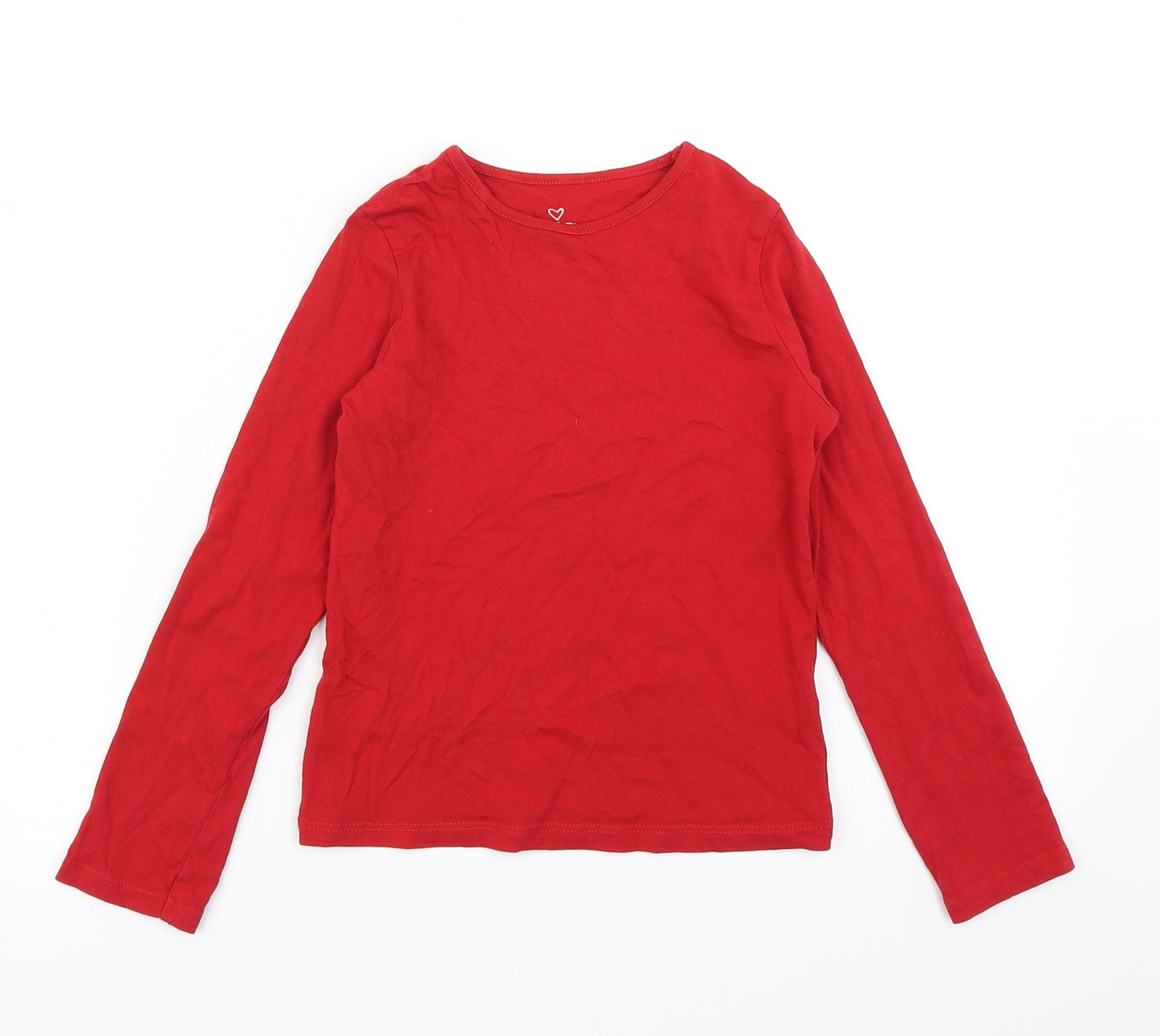 Miss E-vie Girls Red   Basic T-Shirt Size 7-8 Years