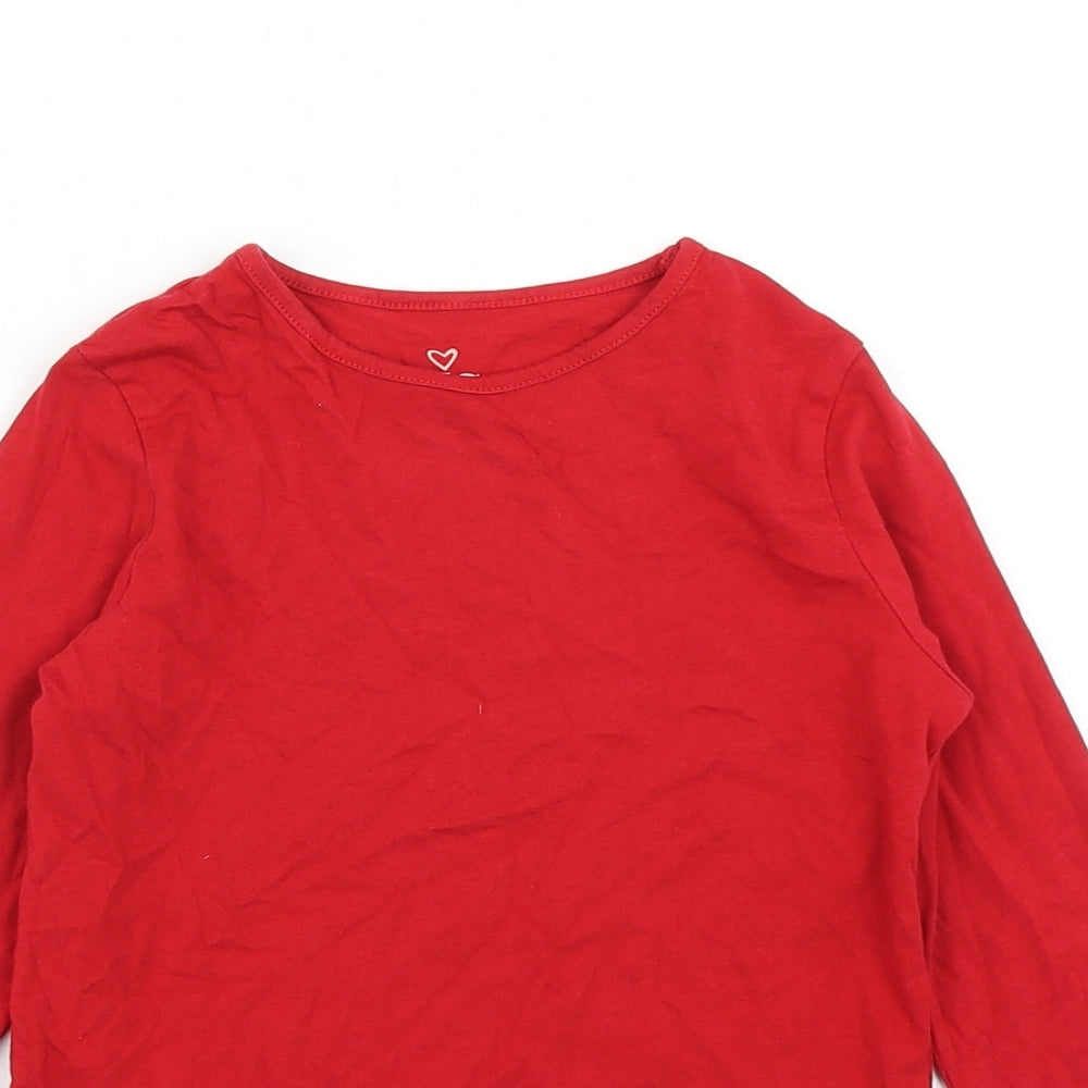 Miss E-vie Girls Red   Basic T-Shirt Size 7-8 Years