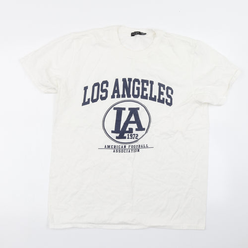 Nasty Gal Womens White   Basic T-Shirt Size 14