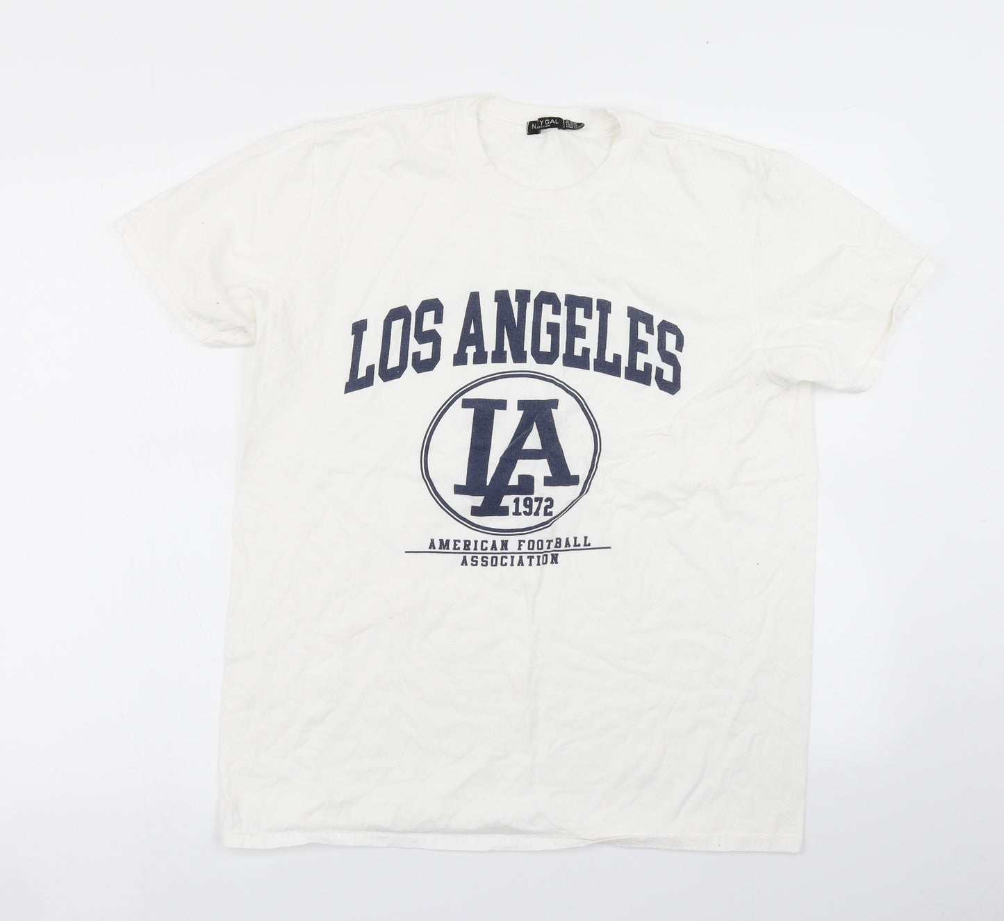 Nasty Gal Womens White   Basic T-Shirt Size 14