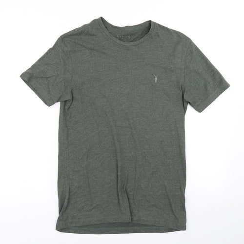 All Saints Mens Green    T-Shirt Size XS