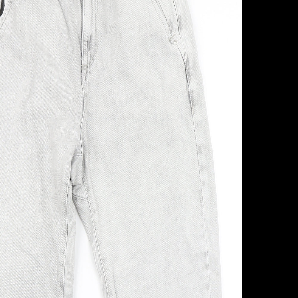 Zara Womens Grey  Denim Mom Jeans Size 10 L24 in