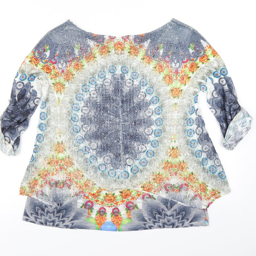 Apricot Womens Blue Paisley  Basic T-Shirt Size S