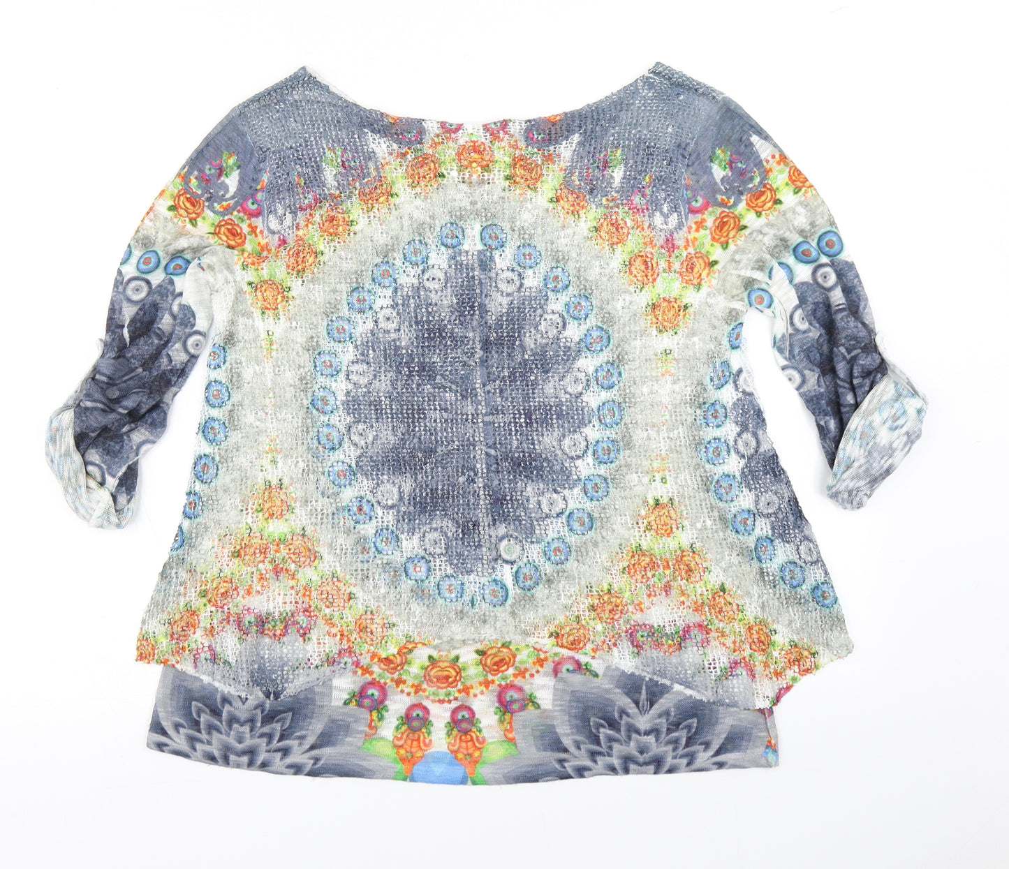 Apricot Womens Blue Paisley  Basic T-Shirt Size S