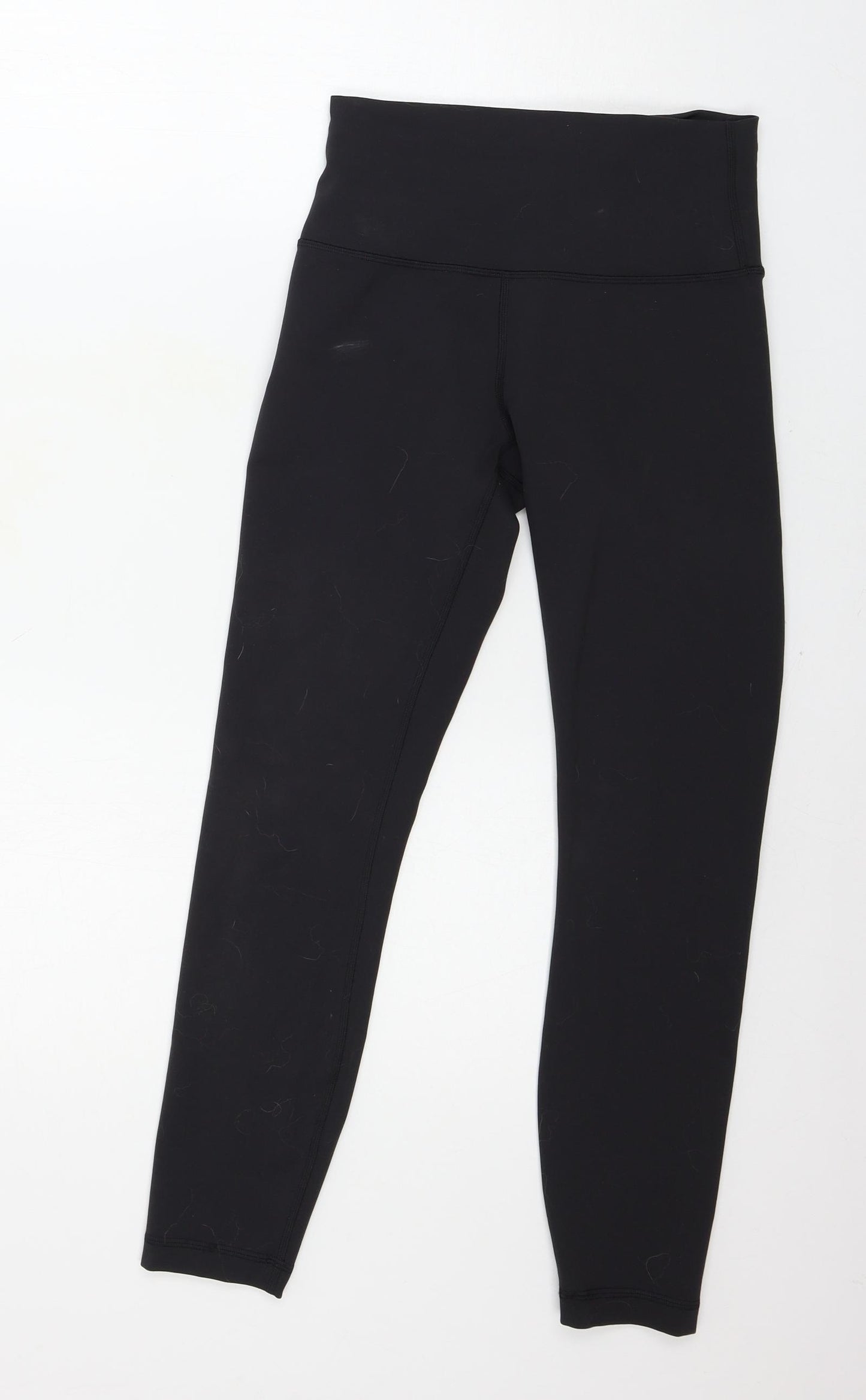 Preworn Womens Black  Jersey Capri Leggings Size 26 in L25 in