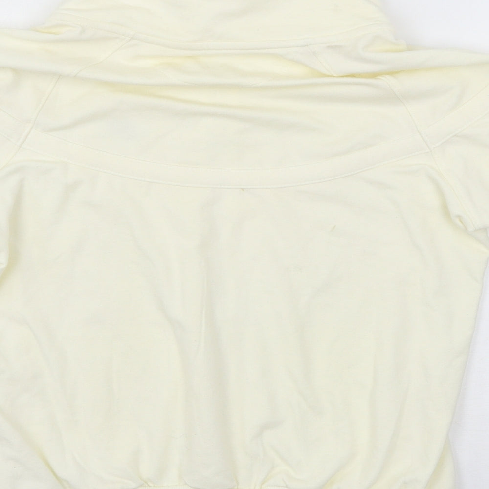Nike Womens Ivory  Jersey Full Zip Sweatshirt Size 8