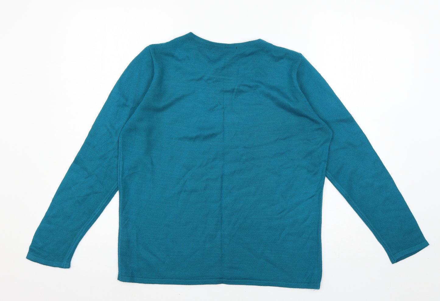Alexara Womens Blue  Knit Pullover Jumper Size M
