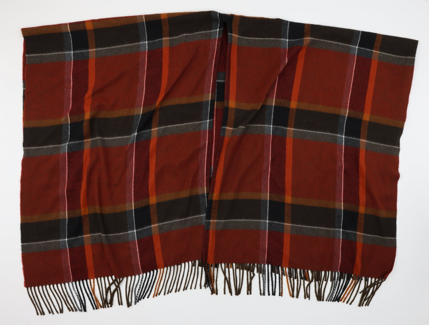 Marks and Spencer Womens Red Plaid Knit  Shawl/Wrap