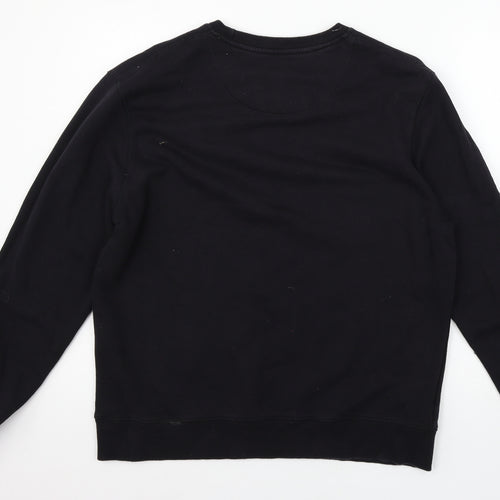 Easy Mens Black  Jersey Pullover Sweatshirt Size L