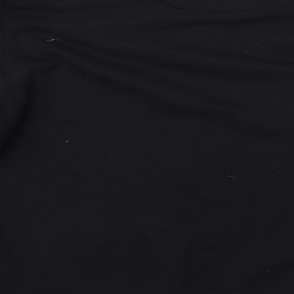 Easy Mens Black  Jersey Pullover Sweatshirt Size L
