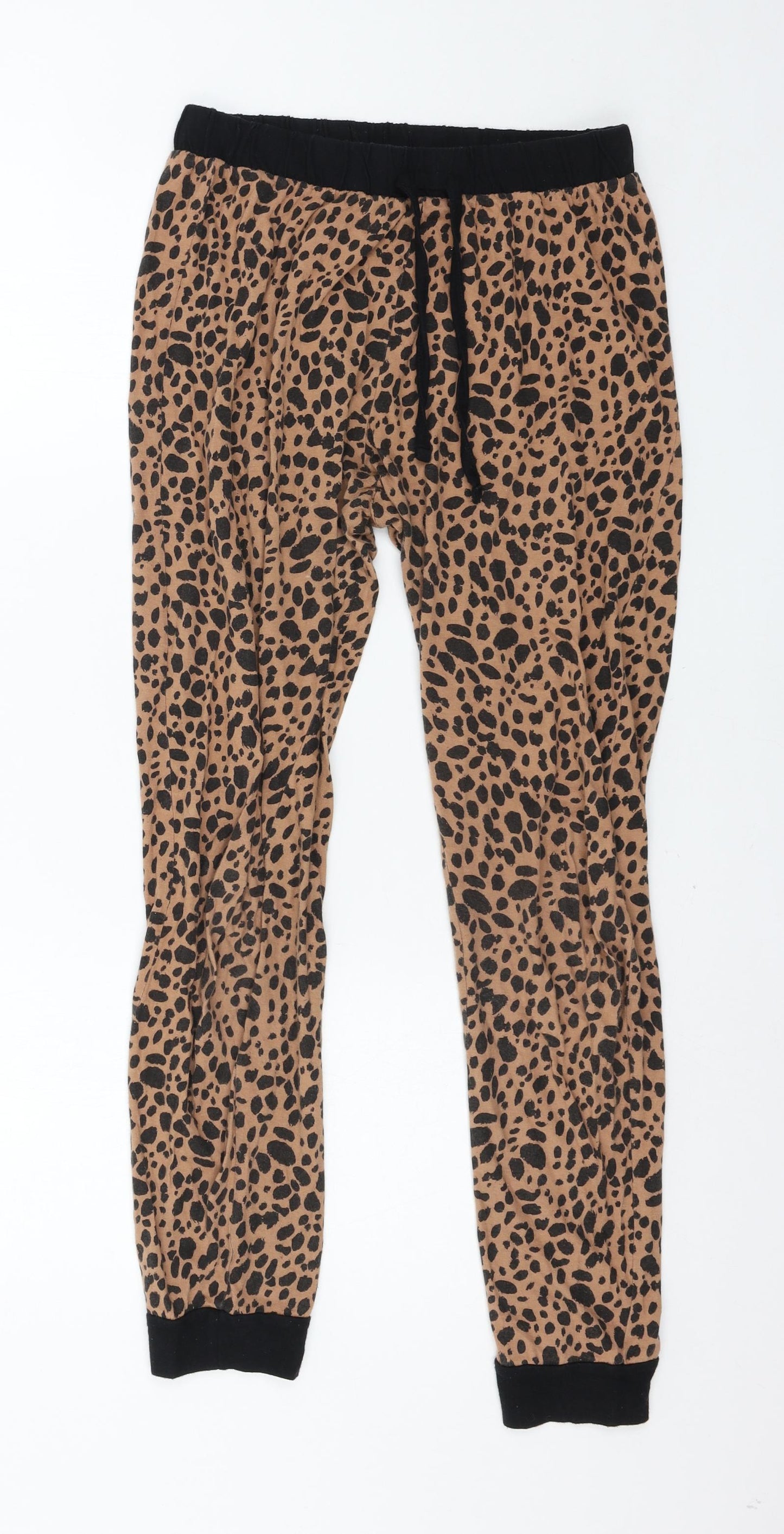 New Look Womens Brown Animal Print  Capri Pyjama Pants Size S