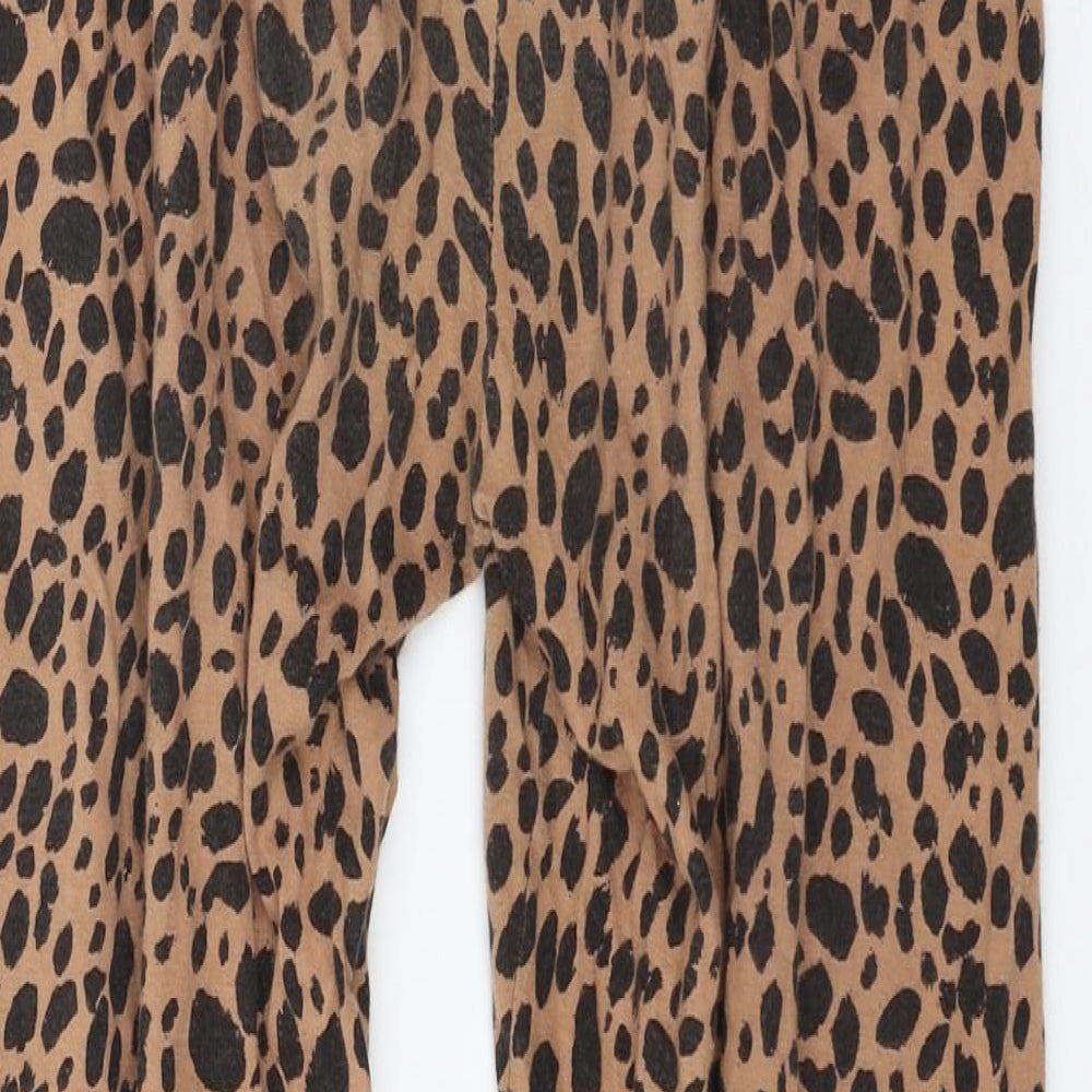 New Look Womens Brown Animal Print  Capri Pyjama Pants Size S