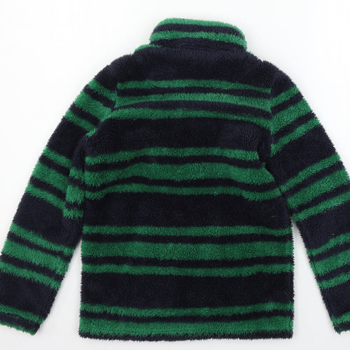 Joules Boys Blue Striped Fleece Pullover Sweatshirt Size 9-10 Years