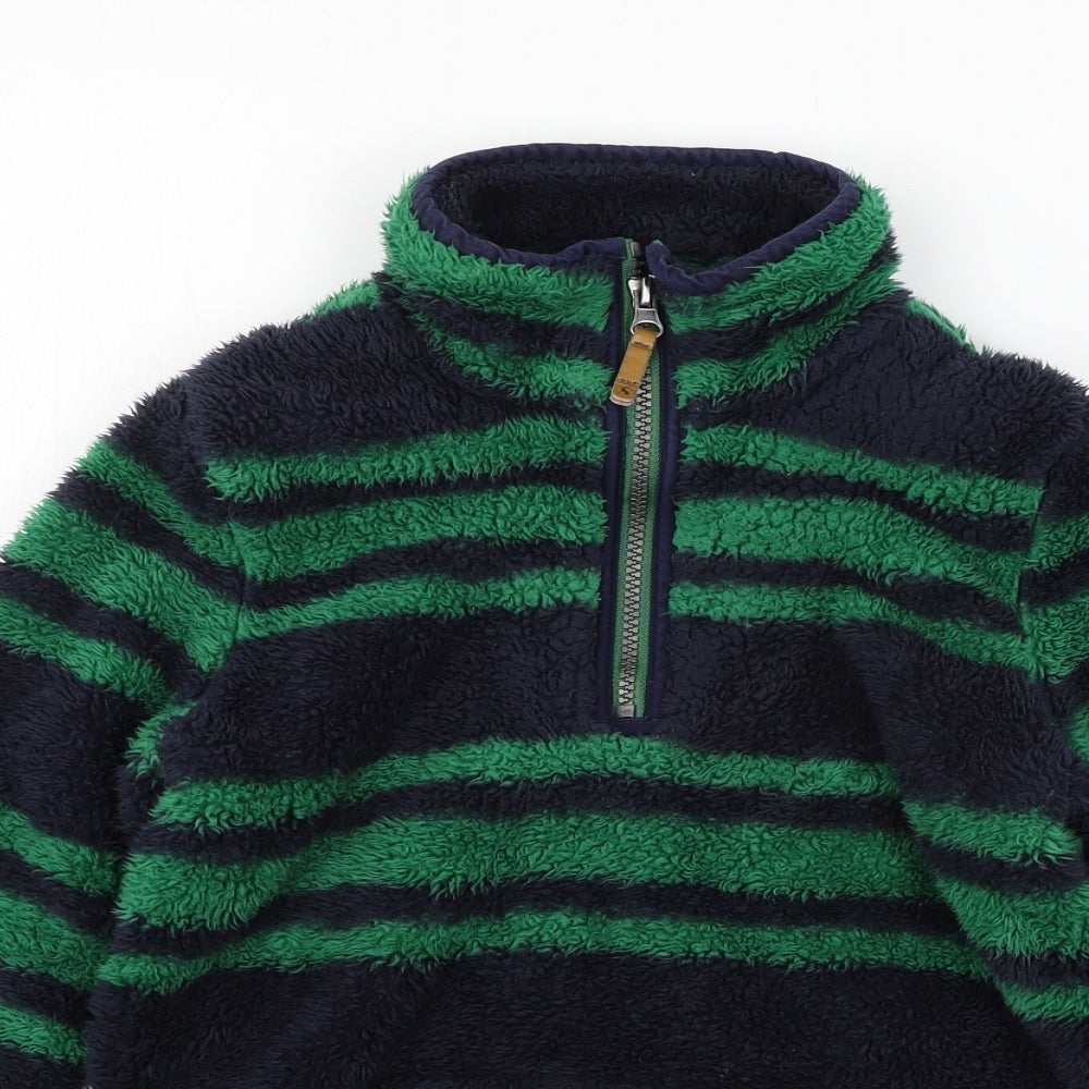 Joules Boys Blue Striped Fleece Pullover Sweatshirt Size 9-10 Years