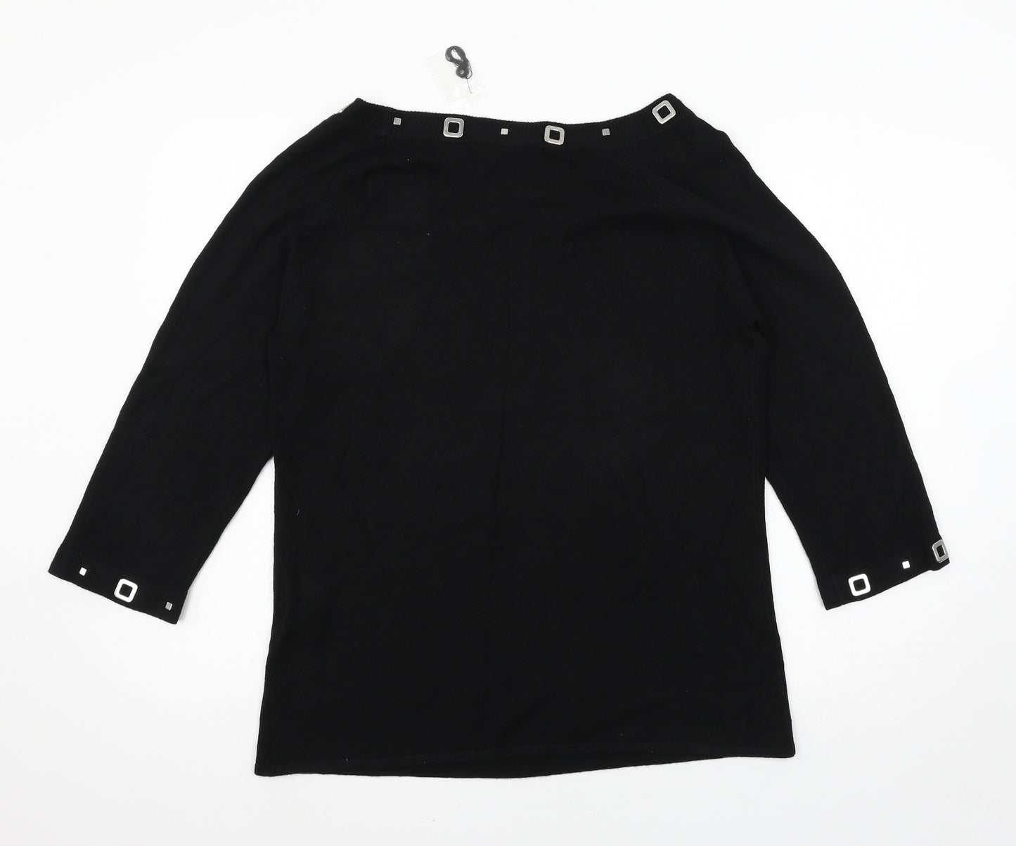 Windsmoor Womens Black  Knit Pullover Jumper Size L