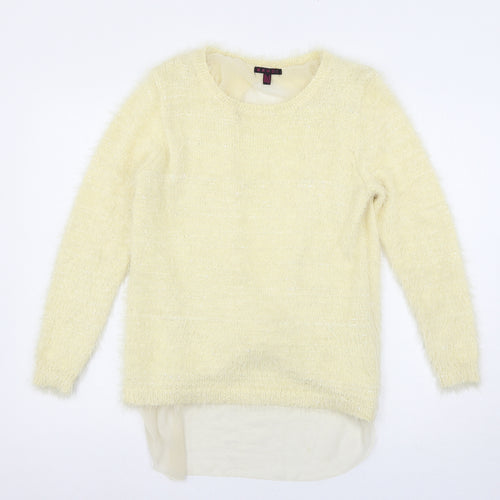 Mandi Womens Ivory  Knit Pullover Jumper Size 12
