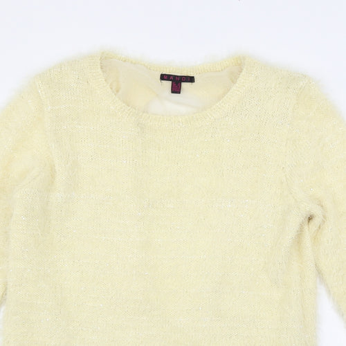 Mandi Womens Ivory  Knit Pullover Jumper Size 12
