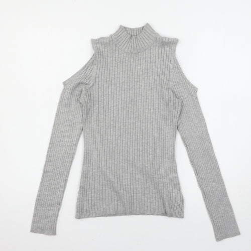 Verve Ami Womens Grey  Knit Pullover Jumper Size M