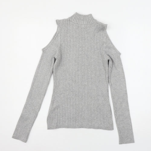 Verve Ami Womens Grey  Knit Pullover Jumper Size M