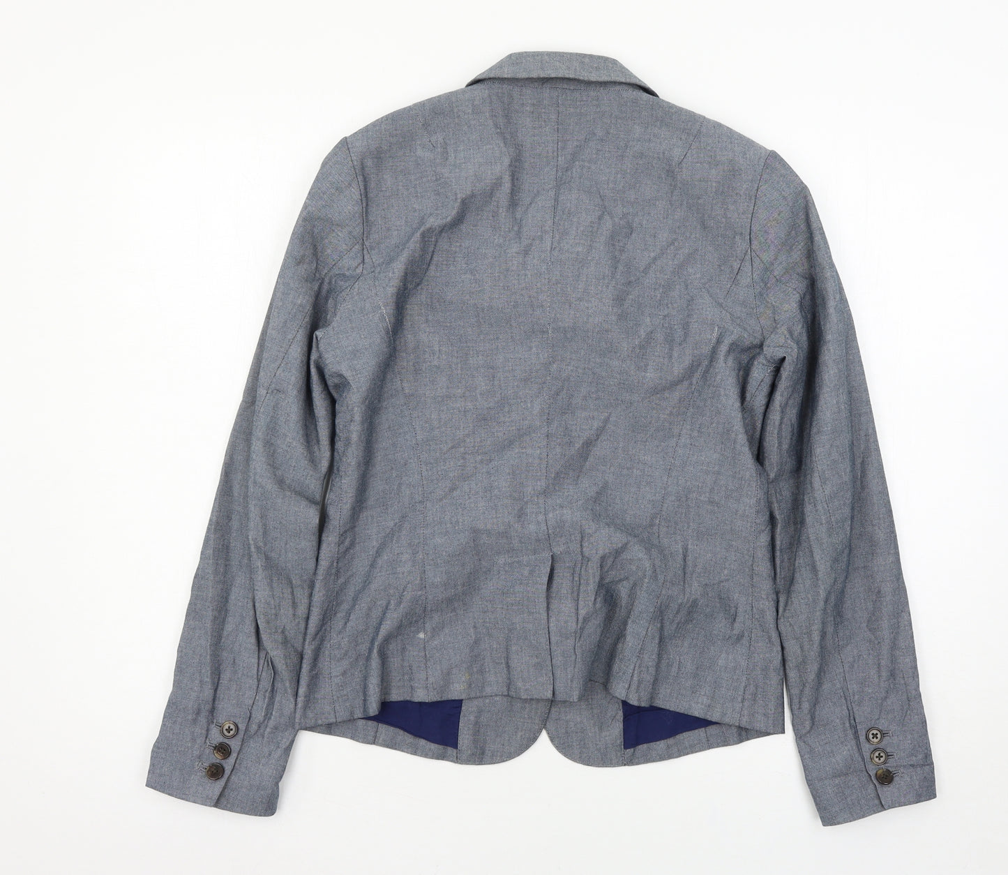 Gap Womens Blue Striped  Jacket Blazer Size 4