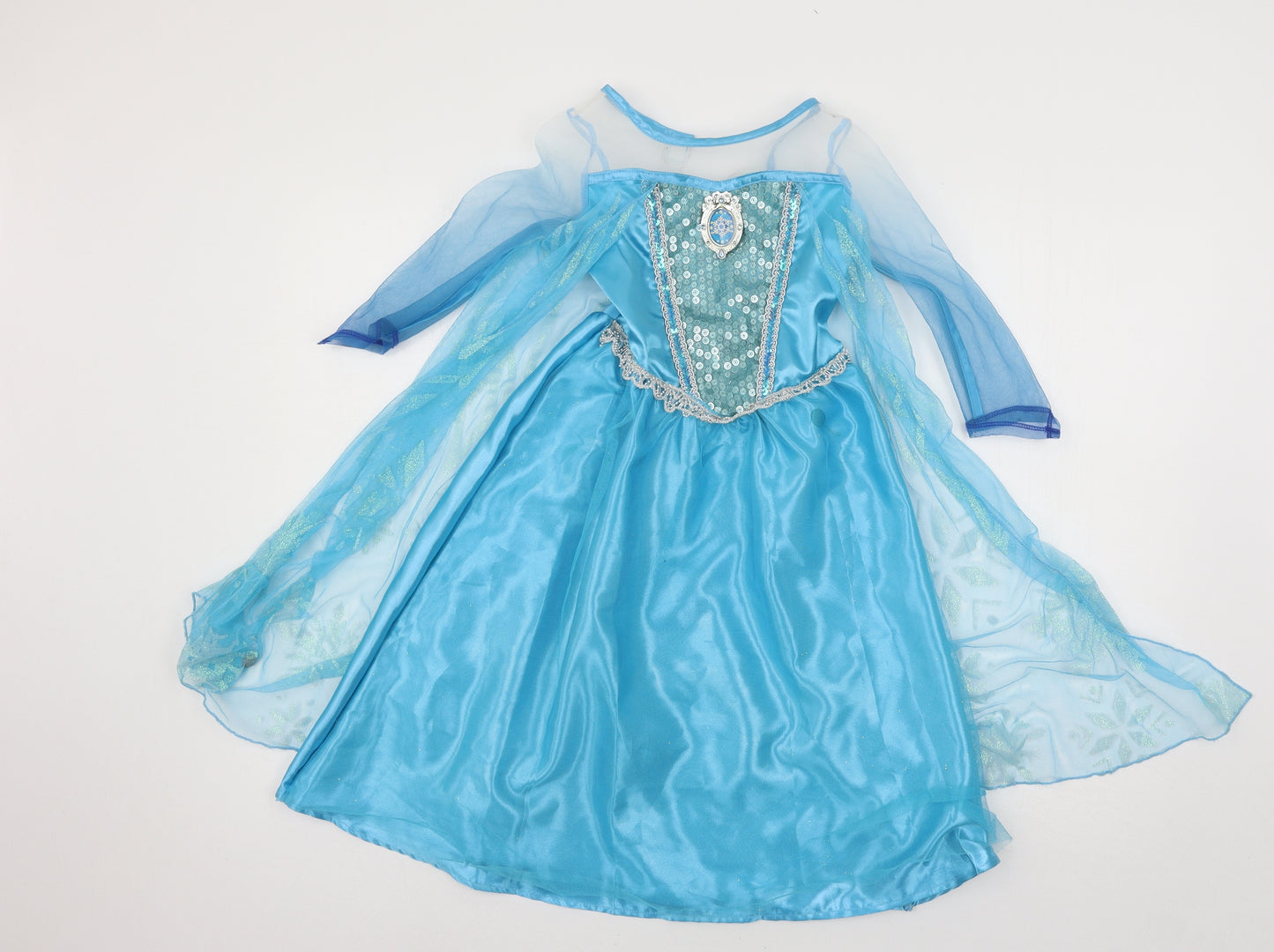 Disney Girls Blue   Skater Dress  Size 3-4 Years  - Frozen Elsa