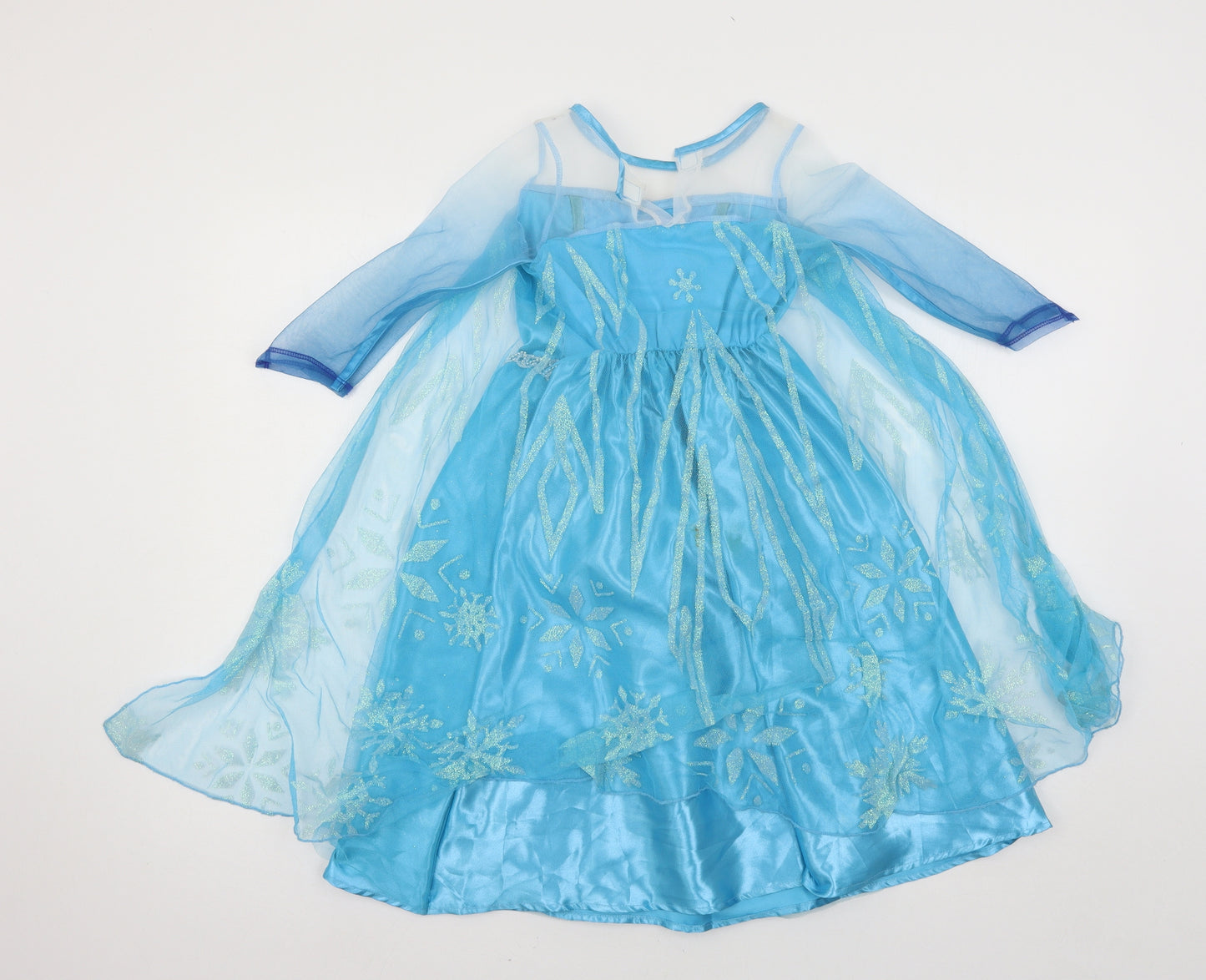 Disney Girls Blue   Skater Dress  Size 3-4 Years  - Frozen Elsa