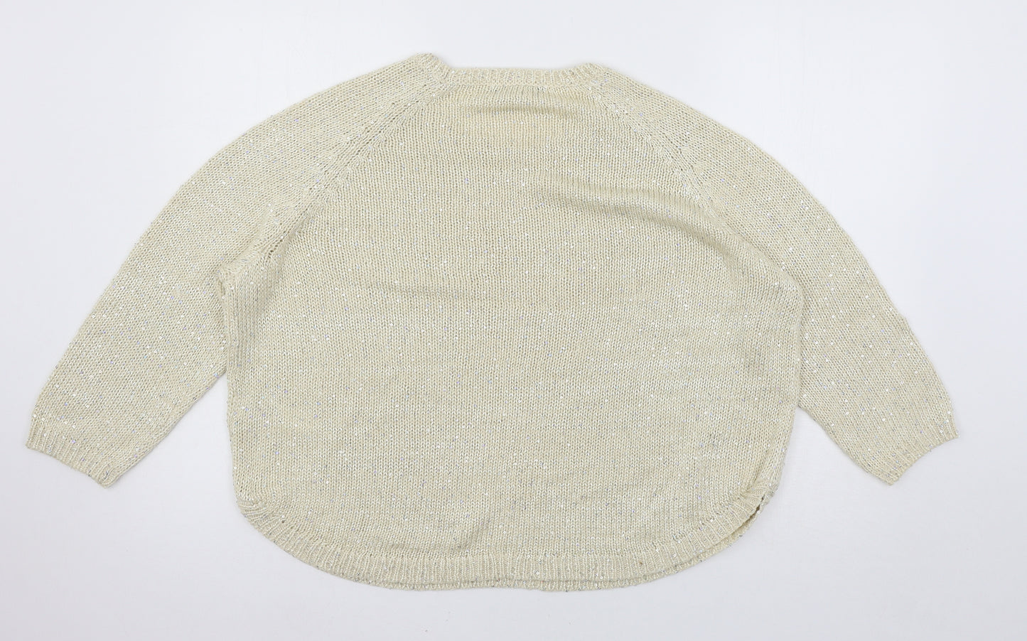 Marks and Spencer Womens Ivory  Knit Pullover Jumper Size S
