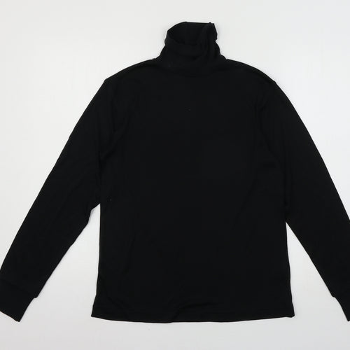 Patra Womens Black  Jersey Basic T-Shirt Size M