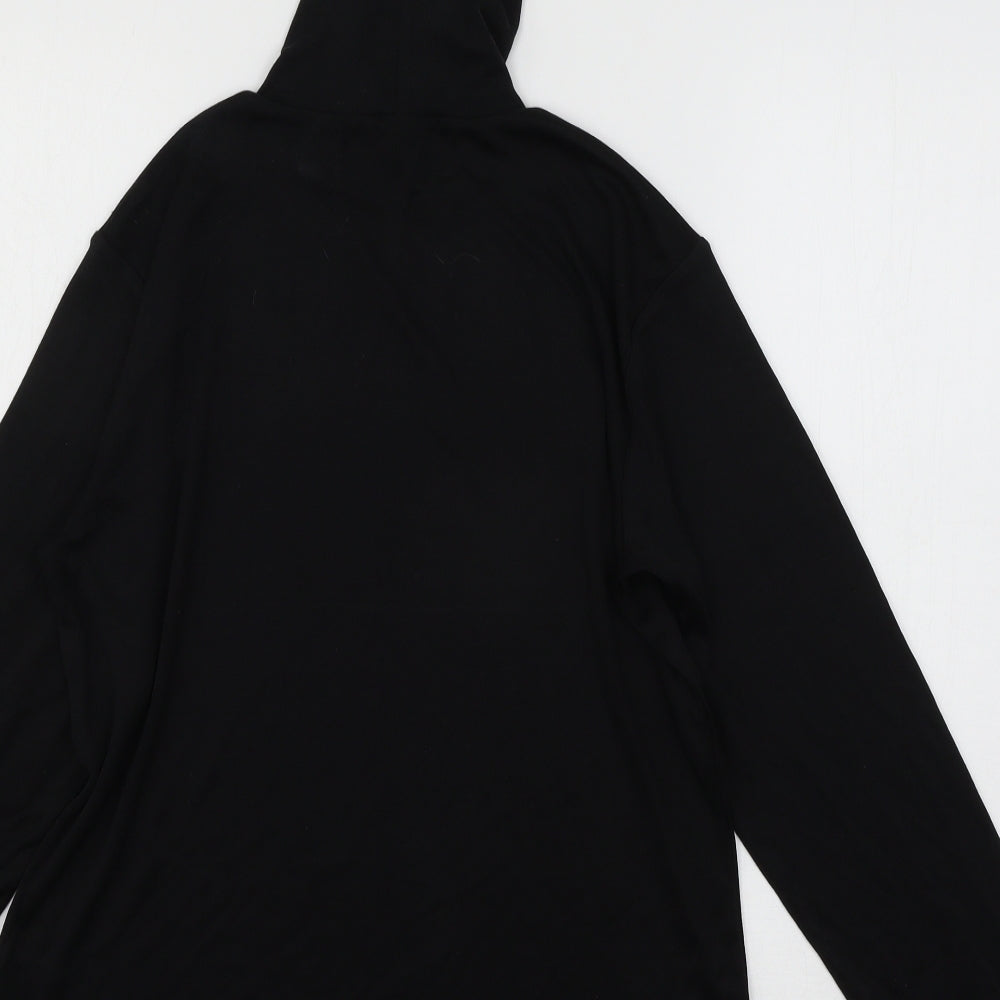 Patra Womens Black  Jersey Basic T-Shirt Size M