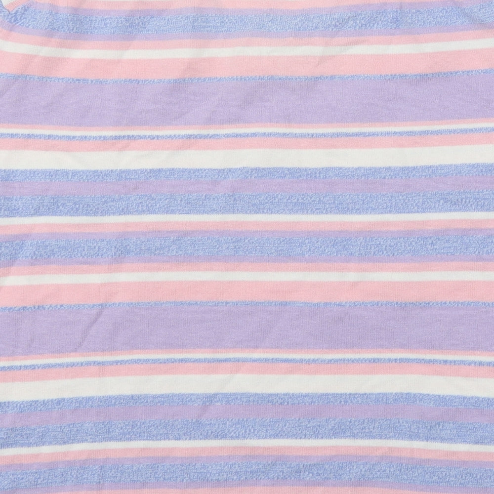 Jumper  Womens Multicoloured Striped Jersey Pullover Jumper Size L