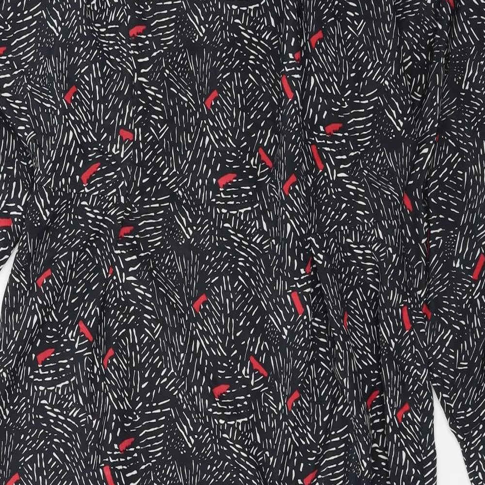 Something Special Womens Black Geometric  Shirt Dress  Size 16
