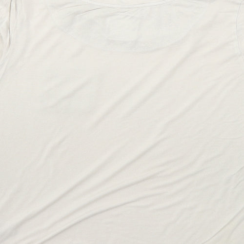 Love to Lounge Womens Beige Solid Jersey Top Pyjama Top Size 12