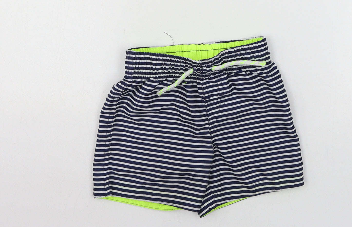 Primark Boys Blue Striped  Cropped Trousers Size 18-24 Months