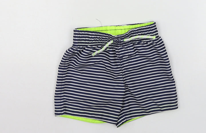 Primark Boys Blue Striped  Cropped Trousers Size 18-24 Months
