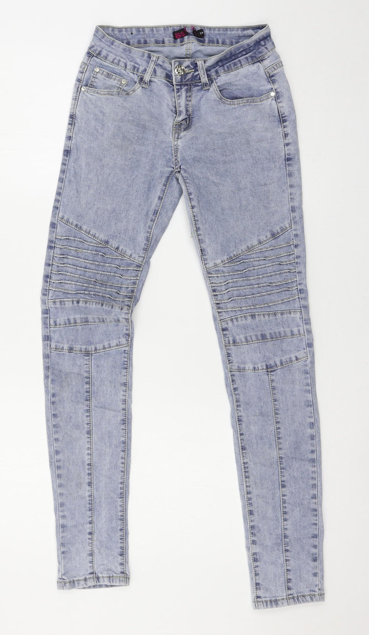 Preworn Womens Blue  Denim Skinny Jeans Size 6 L20 in