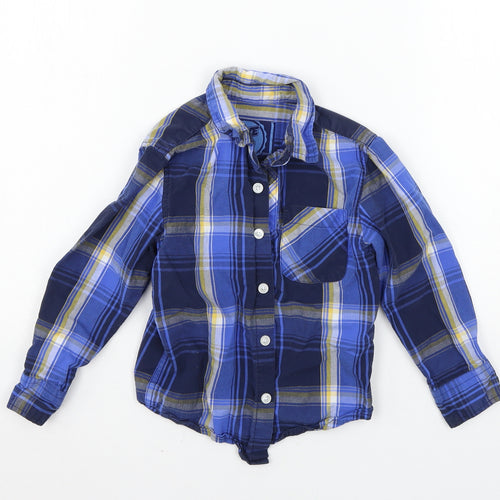 Blue Zoo Boys Blue Plaid  Basic Button-Up Size 5 Years