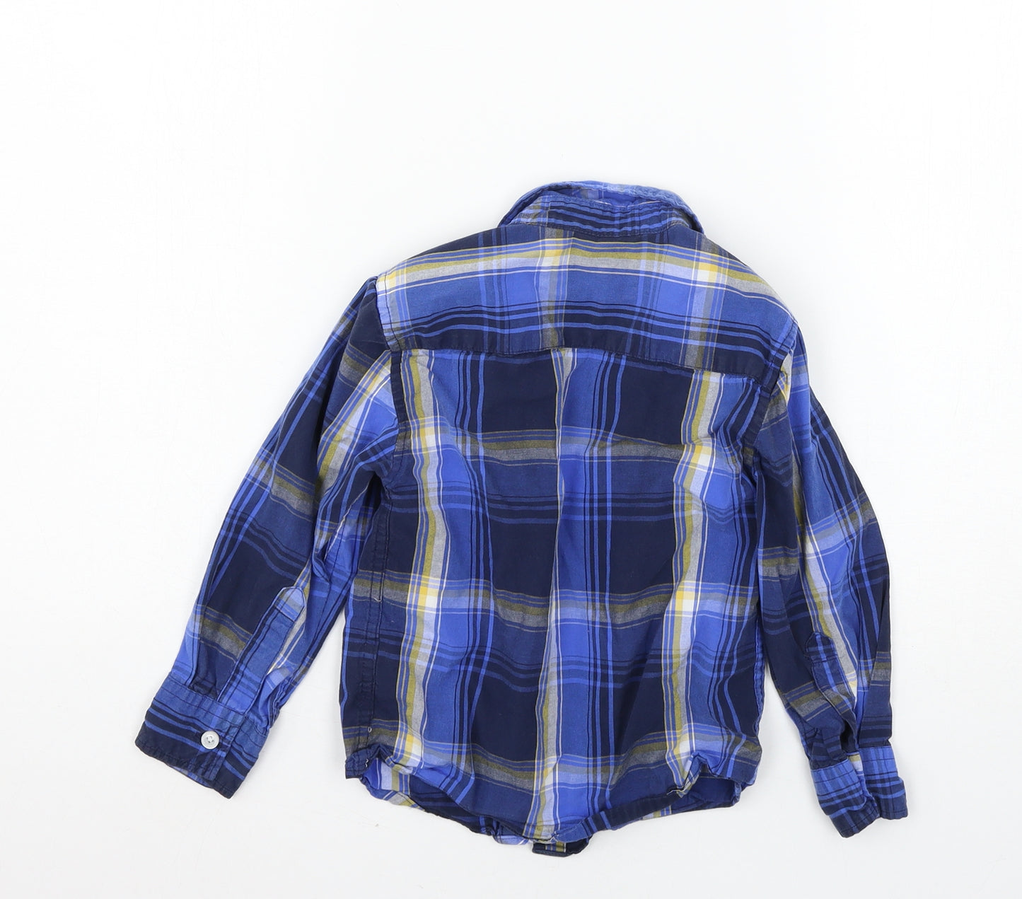Blue Zoo Boys Blue Plaid  Basic Button-Up Size 5 Years